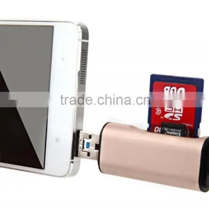 USB-C USB-A Micro USB 3 in 1 TF SD OTG Card Reader thumbnail-1