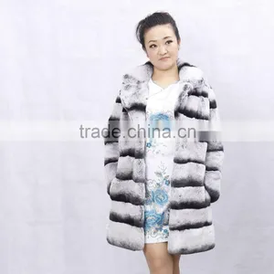 Wholesale Cheap Price Chinchilla Rex Rabbit Fur Jacket thumbnail-1
