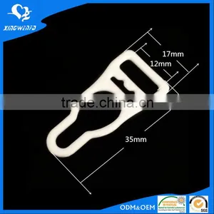 White Nylon Coated Tooth Shape Metal Garter Hook 12mm thumbnail-1