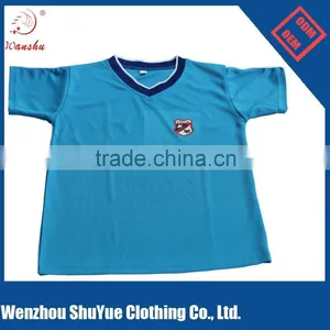 OEM 100% Polyester t Shirt V Neck ,heat Transfer Printing t Shirt thumbnail-1