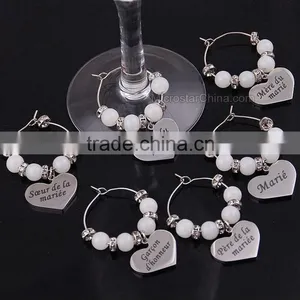 Wedding DIY Decorations French Luxurious Events Table Decorative Crafts Party Supplies Wine Glass Charms thumbnail-1