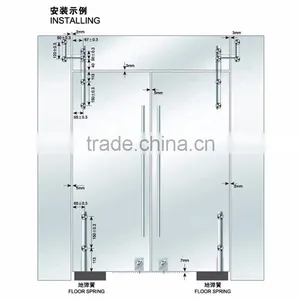 Luxury Quality Inox Door Hardware Set Glass Fittings For Tempered Glass Quality Choice thumbnail-4