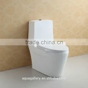 Luxurious Hotel Used Floor Mounted Dual Flush Ceramic Toilet With Elongated Seat thumbnail-4