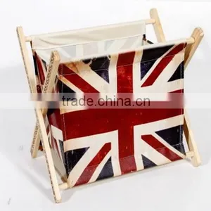2016 New Design Vintage Wooden Retro Magazine Storage Foldable Rack thumbnail-6