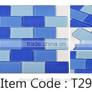 Interior Design Clear Waving Red Crystal Glass Mosaic thumbnail-5
