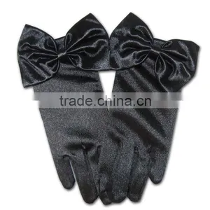 2016 Fashion Coral Rose Design Satin Gloves thumbnail-2