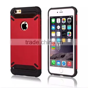 Wholesale Matte Finish TPU PC Material 12 Colors Double Cell Phone Case for IPhone 6/ 6S Mobile Phones With Window thumbnail-3