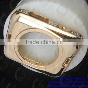 Most Luxury Diamond Design for Apple Watch Full Diamond Housing for Apple Watch Diamond 24k Gold Housing Case thumbnail-4