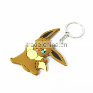 Wholesale Keychain Customer Animation Shaped PVC Key Ring thumbnail-3