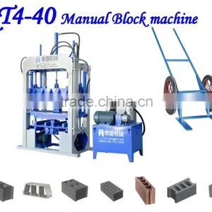 QT4-40 Small Manual Block Forming Machine Operated by Manpower thumbnail-1