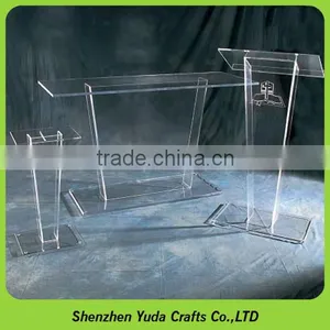 Modern Acrylic Lectern Podium Pulpit Plexiglass Lectern With Logo Printing thumbnail-2