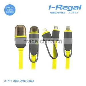 Popular USB 2 in 1 Cable to Micro USB and 8pin Cable With Cheap Prices thumbnail-4