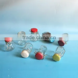 Different Shapes Glass Bottle With Metal Cover Clip Lid thumbnail-2