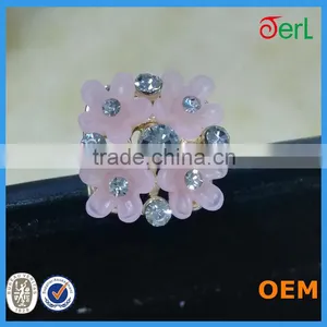 Alloy Flower Button Rhinestone Button thumbnail-6