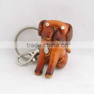 Handmade Leather Dog Key Chain thumbnail-1