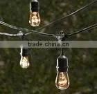 S14 String Light Company Vintage 48-Ft Outdoor Commercial String Lights With 24 Suspended Sockets and 24 Frosted S14 Bulbs thumbnail-1