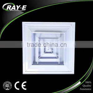 Factory Price Aluminum Air Ventilation System 4 Way Supply Duct Ceiling Square Air Diffuser thumbnail-4