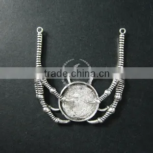 21.5mm Vintage Style Antiqued Silver Plated Skull Talon DIY Pendant Charm Supplies Findings 1820272 thumbnail-1
