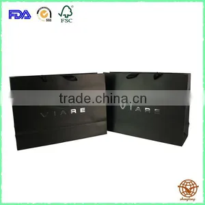 Black Matte Gift Bag With Hot Stamp and Silver Printed Logo thumbnail-1