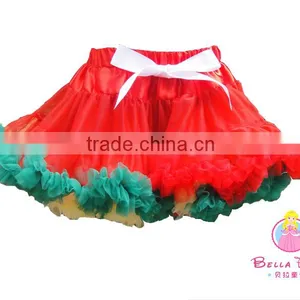 Romantic Tutu Fluffy Tutu Skirt With Ribbon for Kids Satin Tutus Skirt thumbnail-1