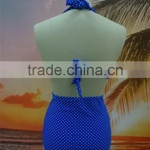 New Arrival Dot Print Fashion Retro High Waist Bikini thumbnail-6