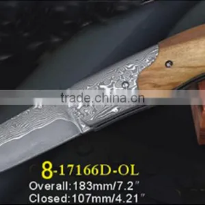 Damascus Steel Best Folding Knife thumbnail-3