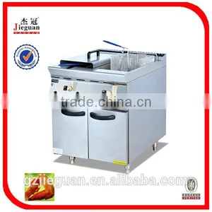 Free Standing Stainless Steel Gas Fryer With Cabinet(2-tank)(GF-785-2) thumbnail-1