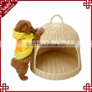 S&D Pet Accessories Handmade Lovely Sofa Shaped Rattan Dog Bed Pet Bed thumbnail-1
