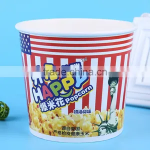 Big Yellow Disposable Paper Popcorn Cups / Bowls for Movies thumbnail-3