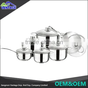Mirror Polishing Popular Designed Stainless Steel Mini Cooking Pot With Cast Steel Handle and Lid thumbnail-2