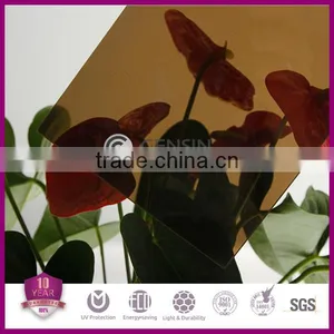Bronze Polycarbonate Sheets Solid Flat PC Panels Colored 3mm 1220*2440mm 2050*3050mm Anti-UV Coating thumbnail-2