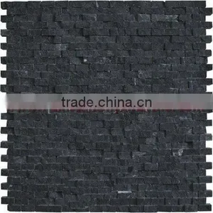 NATURAL JET BLACK MARBLE MOSAIC TILES thumbnail-1