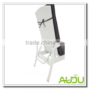 Audu White Los Angeles Garden Wicker Rattan Sun Lounger thumbnail-2