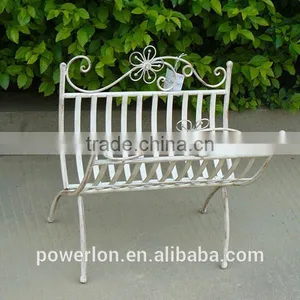 Antique White Foldable Metal Book Disply Rack PL08-6430 thumbnail-3