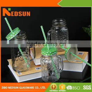 Export Product 500ml 750ml Cheap Price Mason Jars With Lids and Straws thumbnail-1