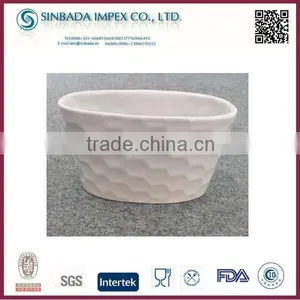 White Ceramic Glazed Flower Pot thumbnail-1