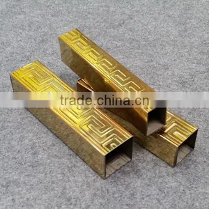 Welded 304 Embossed Stainless Steel Copper Coated Steel Tube thumbnail-6