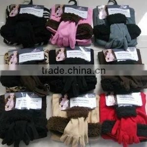 Stock Micro Fleece 3-Piece Set(scarf,hat and Gloves) thumbnail-1