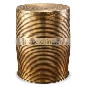 Hammered Black Metal Stool thumbnail-4