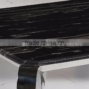 Most Popular Black Color Termpered Glass Side Table thumbnail-6