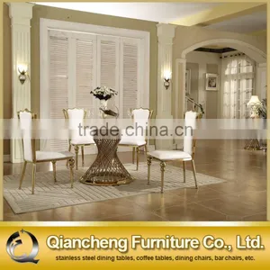 Latest Design Marble Top Round Dining Table With Chair thumbnail-1