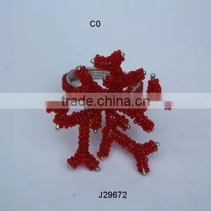 Napkin Ring in Glass Beads Can be in Any Colour thumbnail-1