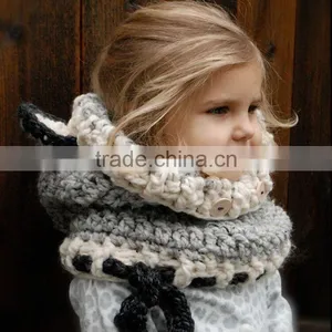 2015 New Design Fox Ear Winter Windproof Baby Hats And Scarf Set For Kids Boys Girls Shapka Caps thumbnail-3