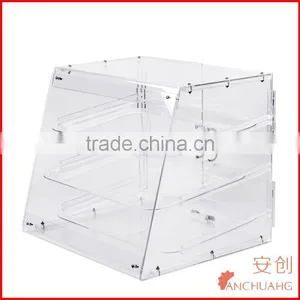 3 Tires Acrylic Doughnut Display Case Bakery Display Cabinet thumbnail-3