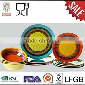 Customized Logo Print Plastic Dinner Set Melamine Tableware thumbnail-1