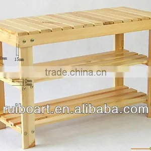 Pine Wooden Shoes Shelf thumbnail-1