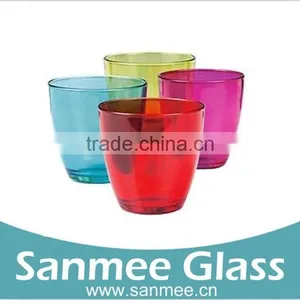 Spray Color Hot Sale Tumbler Glass Candleholder thumbnail-1