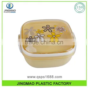 Microwave Using Double Deck FDA Plastic Lunch Box With Lock thumbnail-2