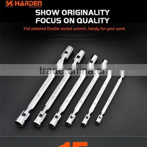 Double Socket Wrench Chrome Vandium Steel Spanner Wrench Tool thumbnail-6