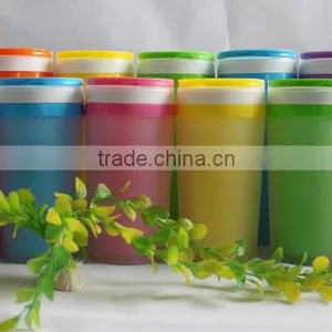 Promotional Plastic Double-desk Solid Color Cup thumbnail-1